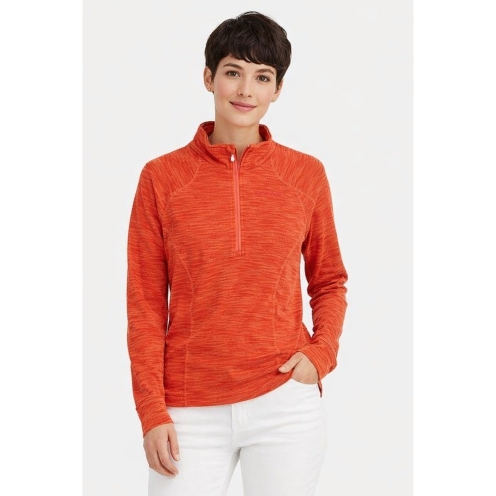 Avalanche Tectonic Zip‎ Neck Women Large Orange Excellent Thermal Base Layer Top